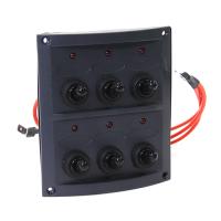 Панель переключателей 6 шт с резиновыми колпачками, LED индикацией NEKEKE SP06AL от прозводителя NEKEKE