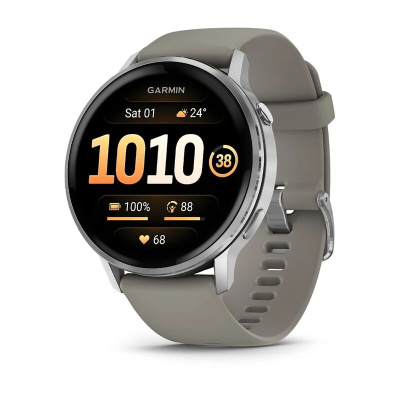 Garmin Venu 4 - 45 мм | Silver with Silver Grey Silicone Band