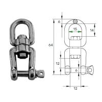 Вертлюг петля-скоба  6мм 2702-0106 от прозводителя CIM