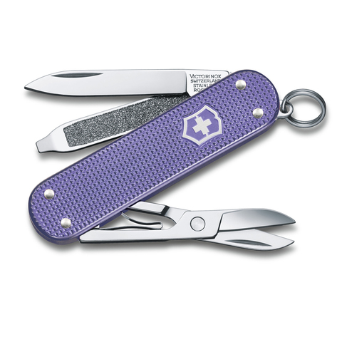 Нож-брелок Victorinox Classic SD Alox Colors, 58 мм, 5 функций, "Electric Lavender" 0.6221.223G от прозводителя Victorinox