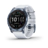 Garmin Fenix 7 - 47 мм SOLAR | SAPPHIRE | Mineral Blue DLC Titanium with Whitestone Band