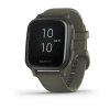 Garmin Venu Sq - Music Edition | Slate Aluminium Bezel with Moss Case and Silicone Band