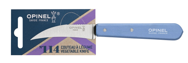 Нож для чистки овощей Opinel №114, деревянная рукоять, нержавеющая сталь, синий, блистер, 001927 001927 от прозводителя Opinel