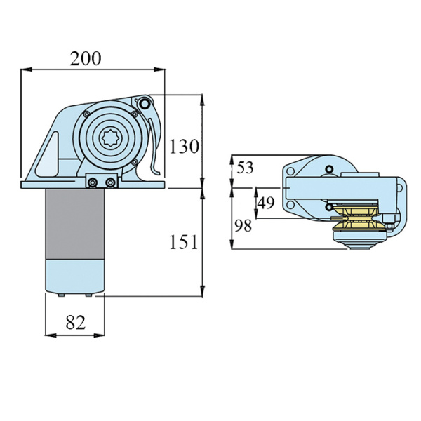 Лебедка якорная "Dorado", 500Вт, 12В, цепь 6мм с кн. сброса 600204 от прозводителя Lofrans