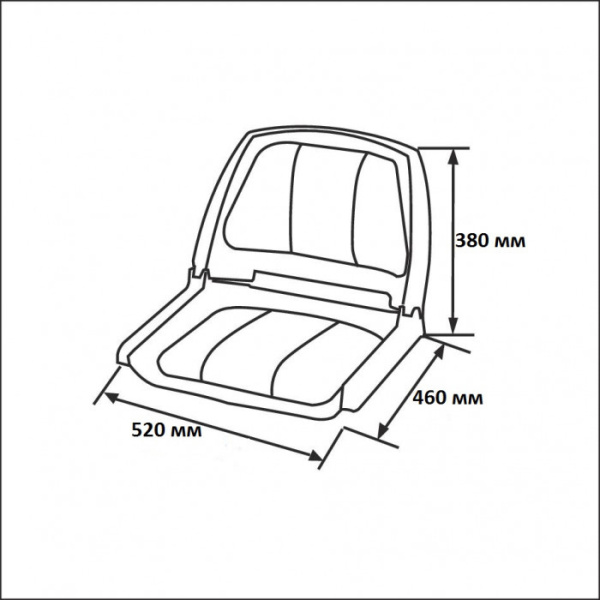 Сиденье пластмассовое складное с подложкой Molded Fold-Down Boat Seat,серо-голубое 75109GB от прозводителя Newstarmarine