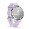 Garmin Lily 2 Active - Lily 2 Active | Silver with Purple Jasmine Silicone Band