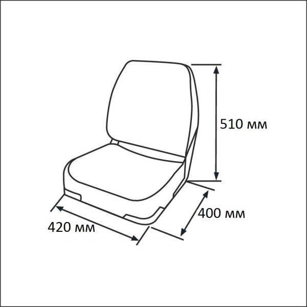 Сиденье мягкое складное Classic Low Back Seat, серо-синее 75102GB от прозводителя Newstarmarine