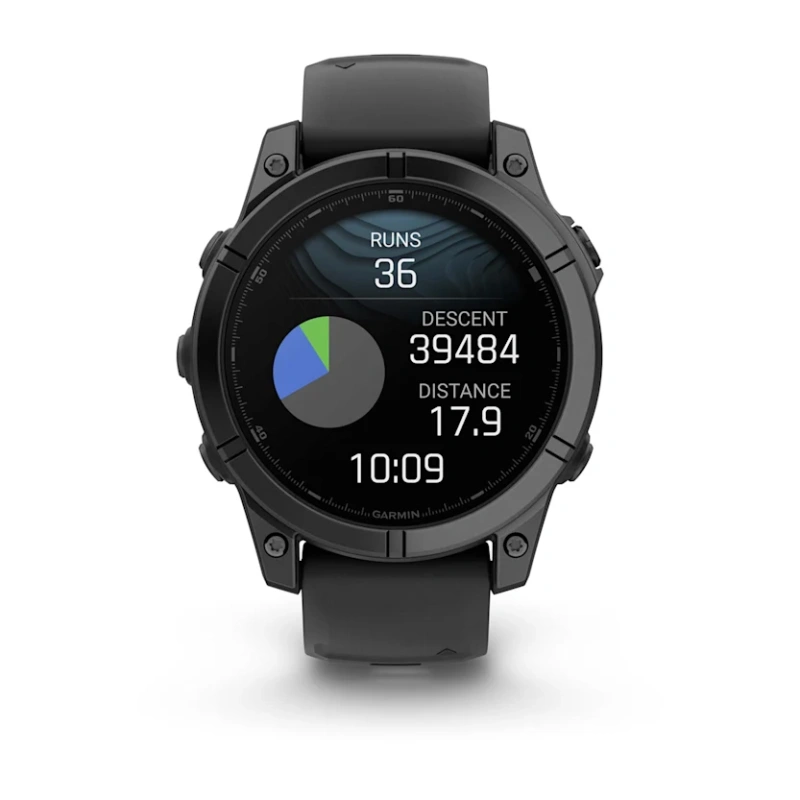 Garmin Fenix E - 47 мм AMOLED | Slate grey steel with Black silicone band
