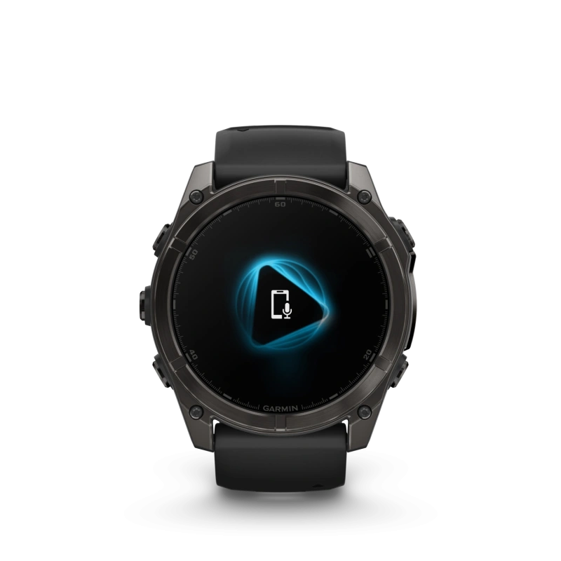 Garmin Fenix 8 - 51 мм AMOLED | SAPPHIRE | Carbon grey DLC with Black/pebble grey silicone band