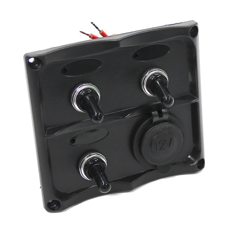 Панель переключателей 3шт с гнездом прикуривателя NEKEKE TF3J/S от прозводителя NEKEKE