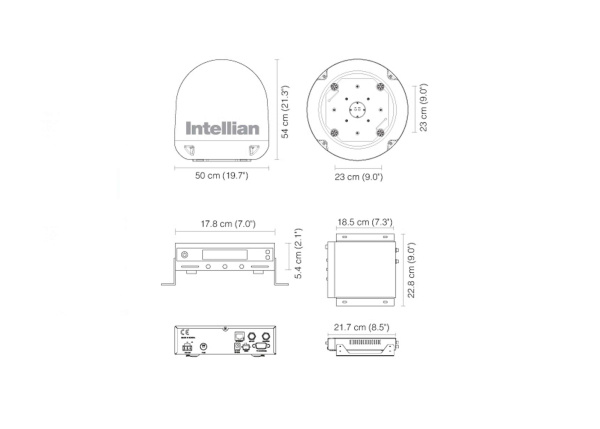 INTELLIAN i5 Satellite TV-Antenna / Twin LNB B4-519Q от прозводителя INTELLIAN