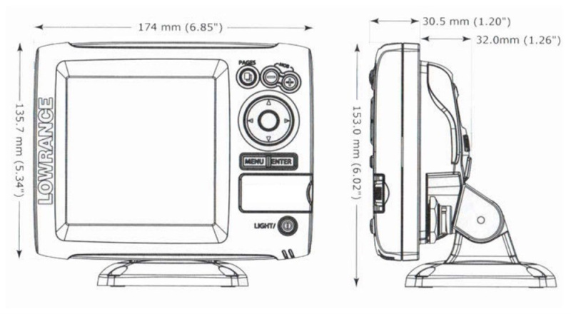 Lowrance HOOK-5x Mid/High/DownScan™