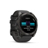 Garmin Fenix 8 - 51 мм AMOLED | SAPPHIRE | Carbon grey DLC with Black/pebble grey silicone band